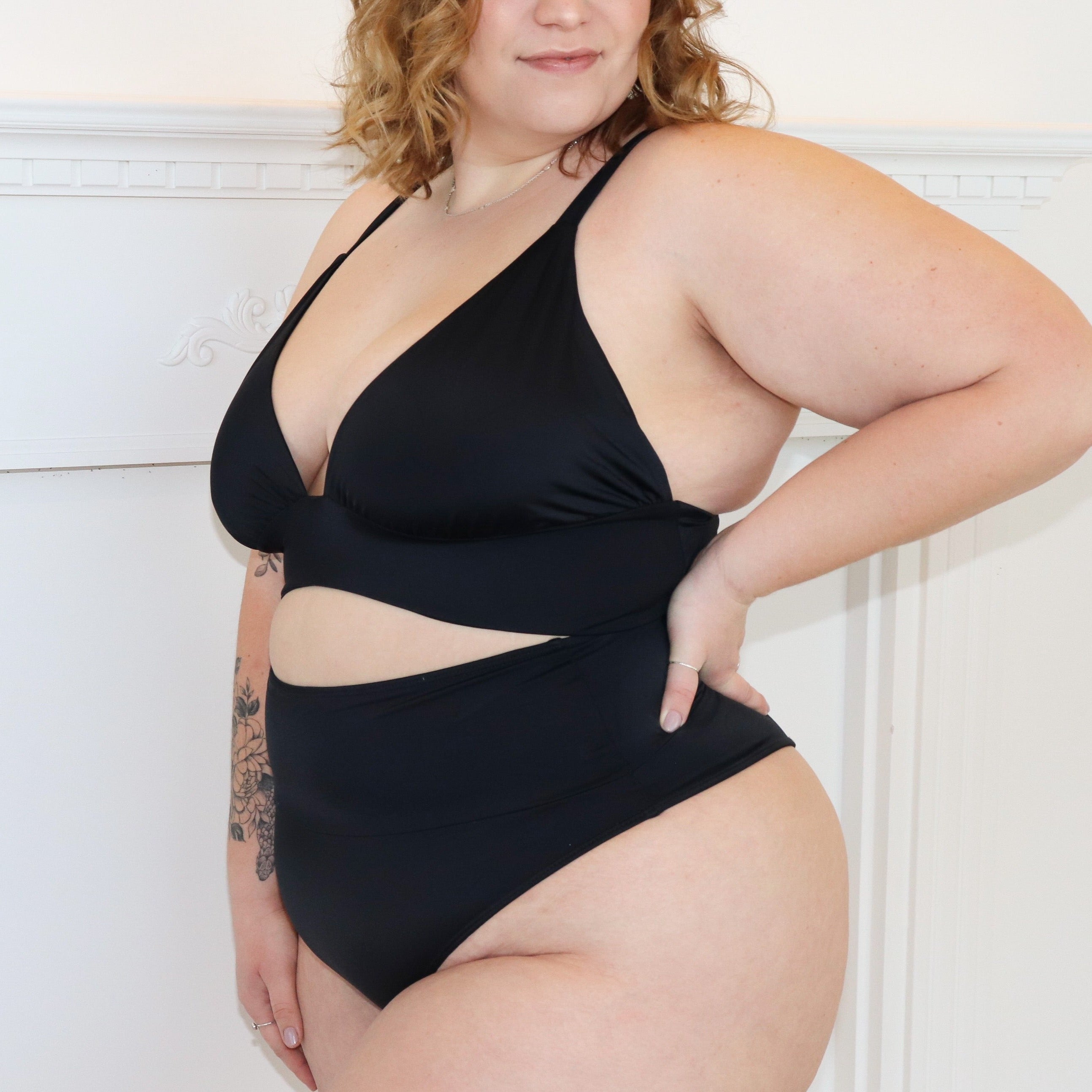 Black One Piece Swimsuit for Busty, Plus-size Swimwear, Plus-size Swimsuit,  One Piece Swimwear for Busty, Sexy Swimsuit -  Canada